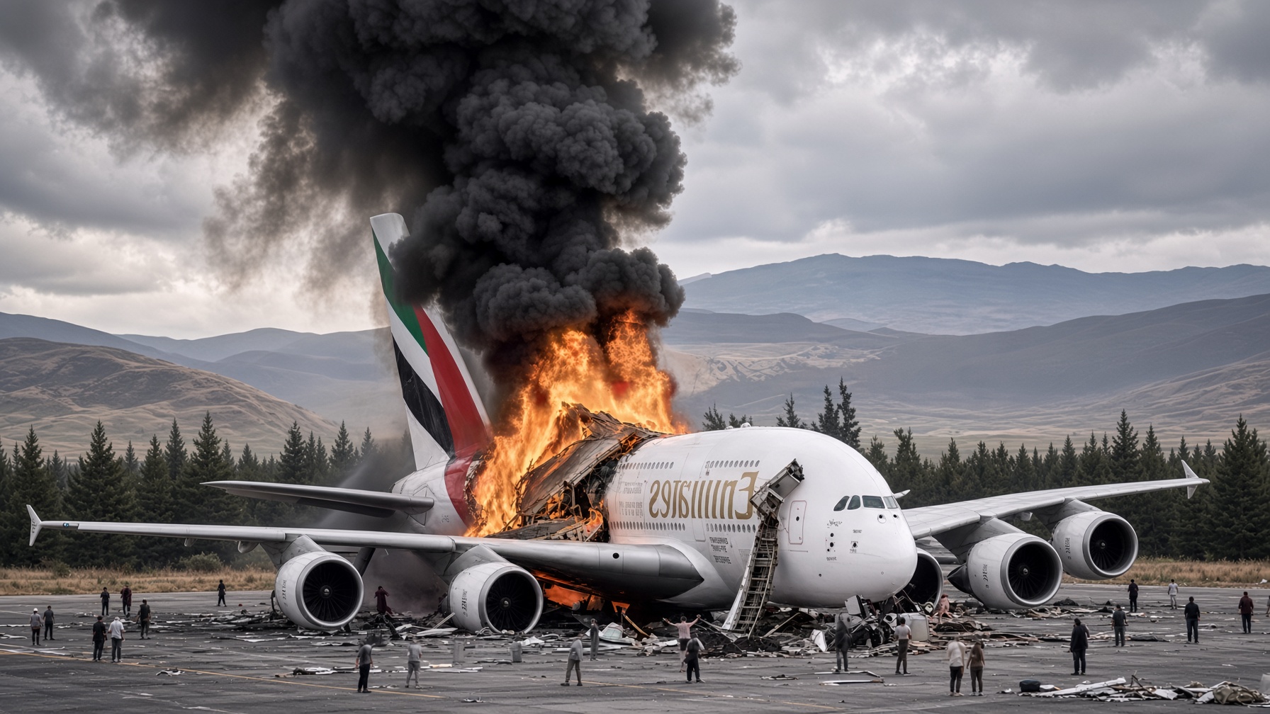 Emirates flight crash Dubai