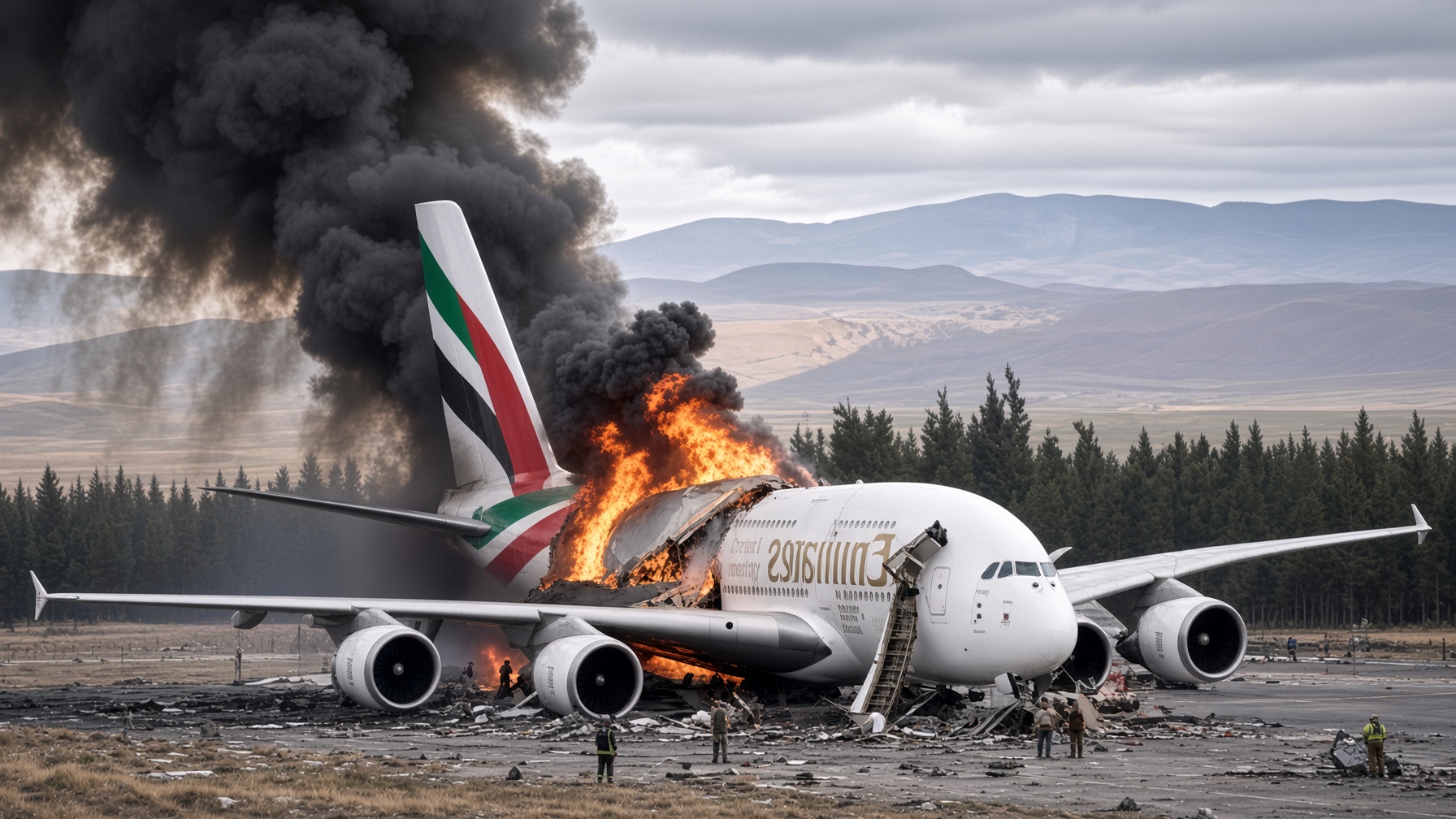 Emirates flight Dubai crash